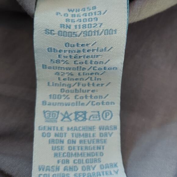 Boden Lavender Linen Blend Dress w/Yellow Polka Dots size 10L - Picture 14 of 14